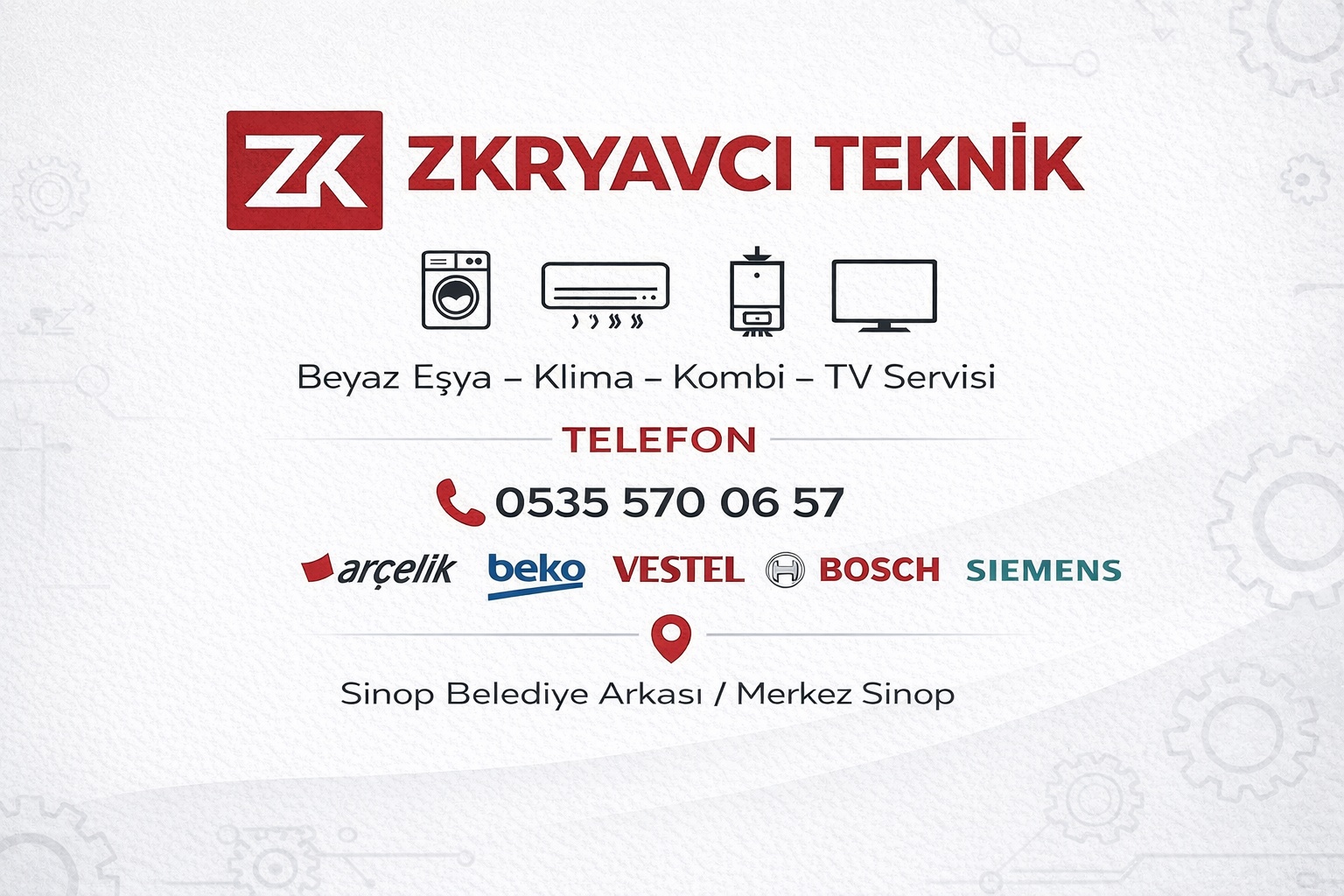 Sinop Beyaz Eşya Servisi